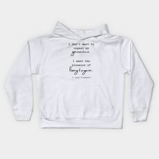 F. Scott Fitzgerald Quote Kids Hoodie